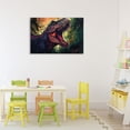 thumbnail image 3 of Stupell Industries Contemporary Dark Roaring T-Rex Canvas Art, 30 x 20, by Creative Studio, 3 of 8