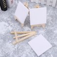 thumbnail image 2 of 10 piezas de mini paneles de lienzo con caballete de madera, configuración de bloc de dibujo para pintar, manualidades, dibujo, decoración, regalo y educación de aprendizaje para niños (blanco), 2 of 2