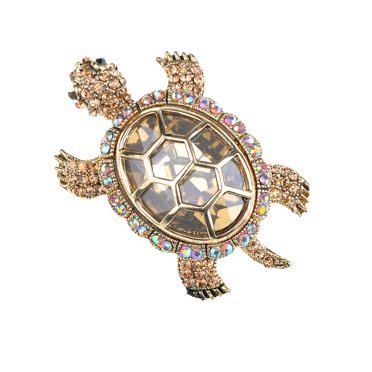 Alilang Golden Tone Abalone Sea Shell Painted Clear Crystal Rhinestone...