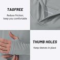 thumbnail image 6 of YUCOLEN Men's UPF 50+ Long Sleeve Active Hoodie Shirts Sun Protection Lightweight Quick Dry Sport Tops Light Gray M, 6 of 6