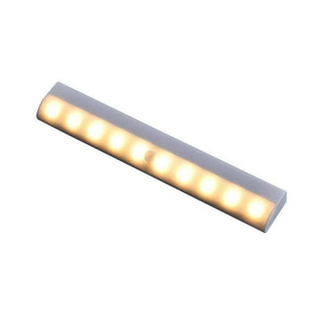 

10 LED Magnetic Motion Sensor Lights Stick-on Sensing Night Light for Cabinet Wardrobe Closet