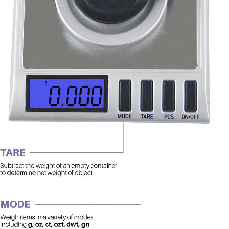 Digital Milligram Scale 200 x 0.01g,Mini Electronic Digital Scale Weight Balance LCD Jewelry Gram Weight Scale Pocket Scale