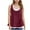 Wine, variant on Diufon Tank Tops for Girls Summer Casual Cotton Linen Double Layers Crewneck Shirts Sleeveless Loose Vest
