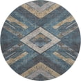 thumbnail image 2 of Addison Rugs Mayfield Premium Machine Washable Transitional Geometric Navy Round Rug, 8' x 8', 2 of 6