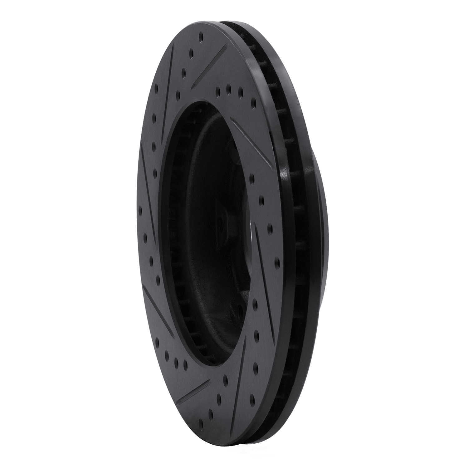 Dynamic Friction Company 633-76110R DFC Brake Rotor - Drilled And Slotted - Black