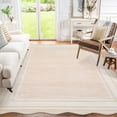 thumbnail image 2 of Washable Rugs for Living Room, Non Slip Modern Scalloped Rugs, Low Pile Soft Stain Resistant Rug Non Shedding Modern Print Floor Mats for Home Decor, 2 of 15