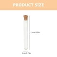 thumbnail image 2 of 10 PCS Glass Test Tubes Clear with Cork Stoppers and Brush for Scientific Experiments Powder Liquid Storage 20x150mm, 2 of 10