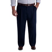 Big & Tall Haggar® Iron-Free Premium Khaki Classic-Fit Pleat Pants Color: Dark Navy Size: 48X32