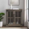 thumbnail image 2 of Manor Park Farmhouse Glass Door Accent Cabinet, Grey Wash, 2 of 9