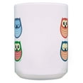 thumbnail image 3 of ThisWear Cute Owl Gifts for Women 4 Cute Colorful Owls Ceramic 15oz Coffee Mug Owls, 3 of 4
