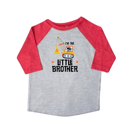 

Inktastic Little Brother Construction Truck Boys Gift Toddler Boy Girl T-Shirt