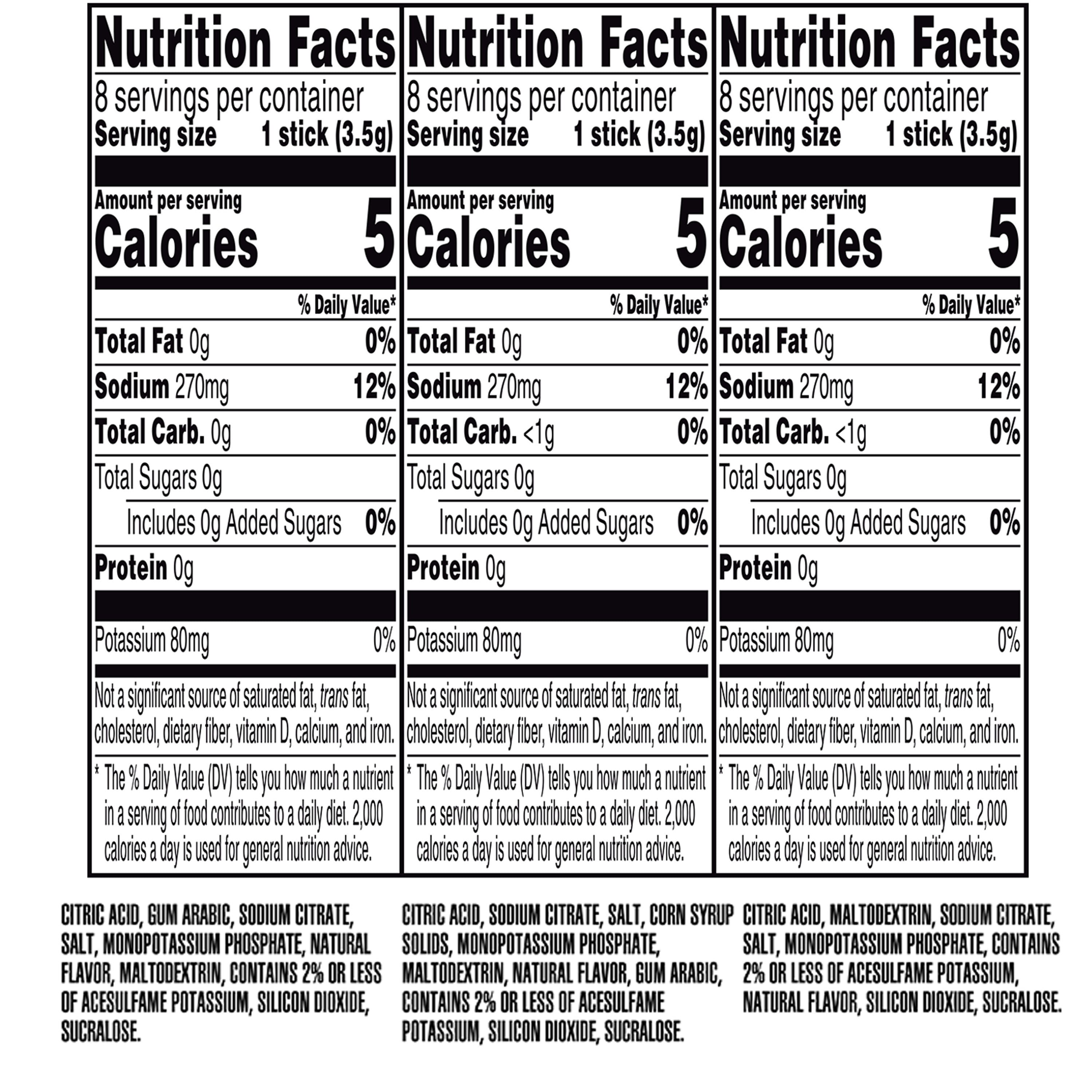 Gatorade Zero Sugar Strawberry Ice, Glacier Cherry and Glacier Freeze, On the Go Packs, Electrolyte Powder Drink Mix, 0.12 oz, 24 Sticks