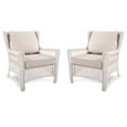 thumbnail image 1 of Krikacy Patio Rattan Armchairs Set of 2,HDPE All-Weather Hand-woven Wicker,for Porch Deck,Beige, 1 of 7
