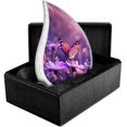 thumbnail image 1 of Urna para Cremación Trupoint Memorials Pequeña Mariposa Morada, 1 of 5