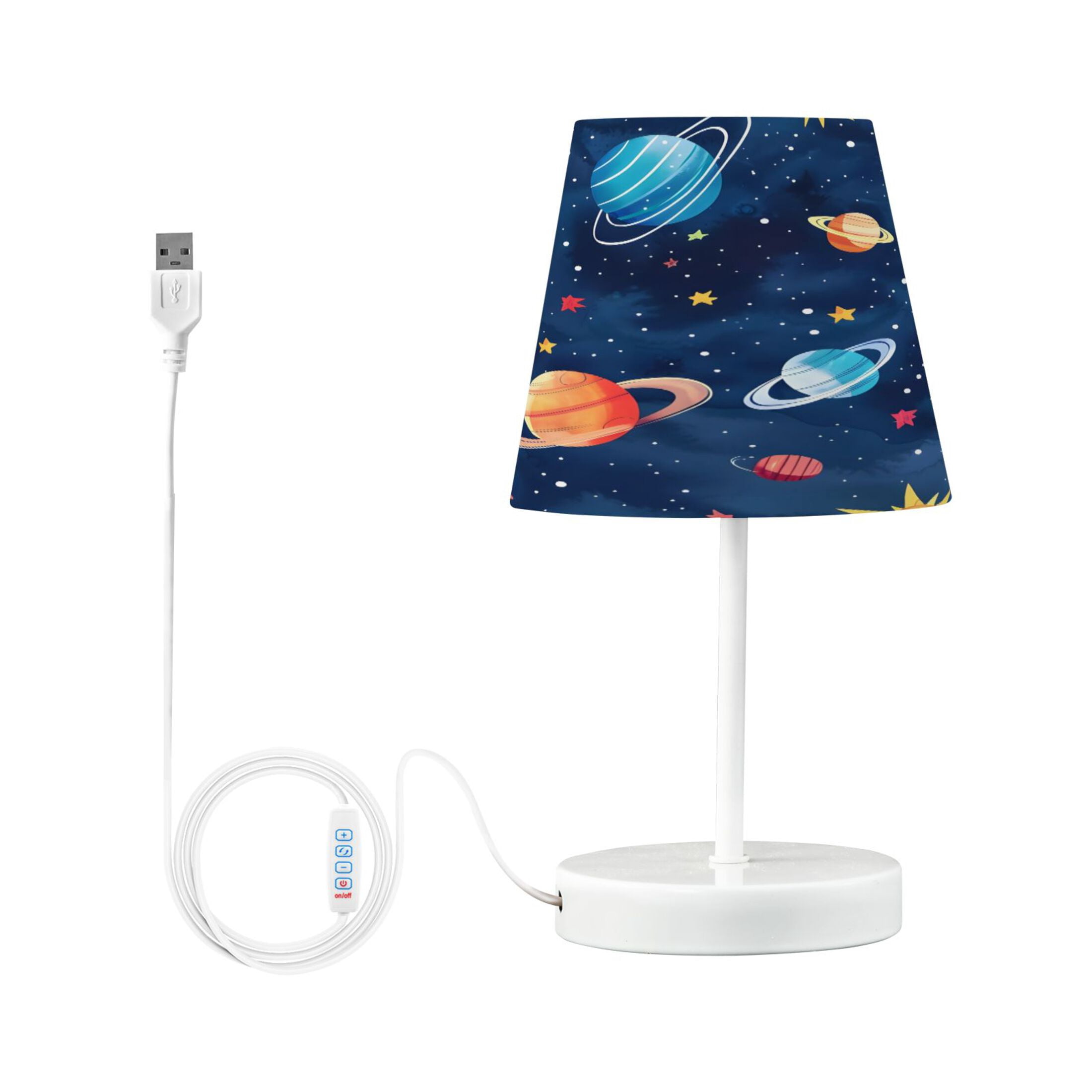 Planets Star Sun Desk Lamp LED Table Nightstand Lamps with 3 Color Temperatures for Home Bedroom Living Room Decor 8x12