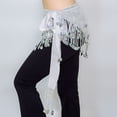 thumbnail image 4 of Toalla de cintura para mujer, estilo casual, con lentejuelas y borlas, para danza del vientre, danza india, poliéster, 4 of 5