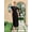Black, variant on Women Maxi Dresses Cocktail Party Wedding Guest Formal Pleated Long Dress Short Sleeve Slit Empire Waist Evening Gown
