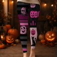 thumbnail image 5 of Halloween Leggings for Women Elastic High Waist Lifting Spooky Print Tights Pants Workout Yoga Pants, 5 of 7