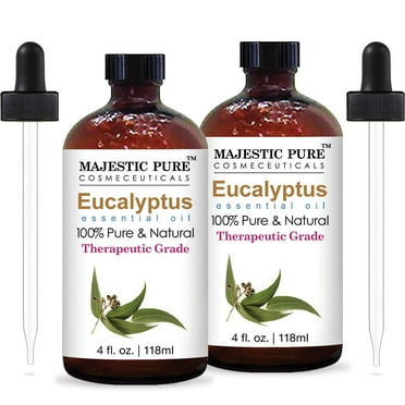 Majestic Pure Eucalyptus Essential Oil, 4 fl oz (Pack of 2)