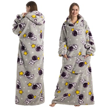 Couverture à Capuche Surdimensionnée Grande Poche Chaude et Confortable Sweat à Capuche Imprimé Mignon Couverture à Capuche Portable Unisexe Pull à Capuche Couverture Géante à Capuche Couverture Portable Adultes