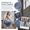 thumbnail image 5 of Olaglory Baggy Jeans Women Vintage Mid Waist Wide Leg Jeans for Women Trendy Loose Fit Denim Pants Comfortable Stretch Streetwear Boyfriend Jeans, 5 of 8