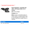 thumbnail image 2 of Exhaust Manifold - Compatible with 1994 - 1995 Toyota Celica 1.8L 4-Cylinder, 2 of 2