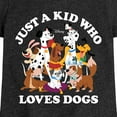 thumbnail image 3 of Disney Classics - Cats & Dogs - Just A Kid Who Loves Dogs - Toddler And Youth Girls Short Sleeve Graphic T-Shirt, 3 of 5