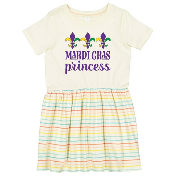 Inktastic Mardi Gras Princess Girls Toddler Dress