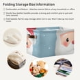 thumbnail image 6 of Cute Santa Claus Faces Blue Background Square Storage Bins with Handles Collapsible Containing Box 1 Pack, 6 of 9