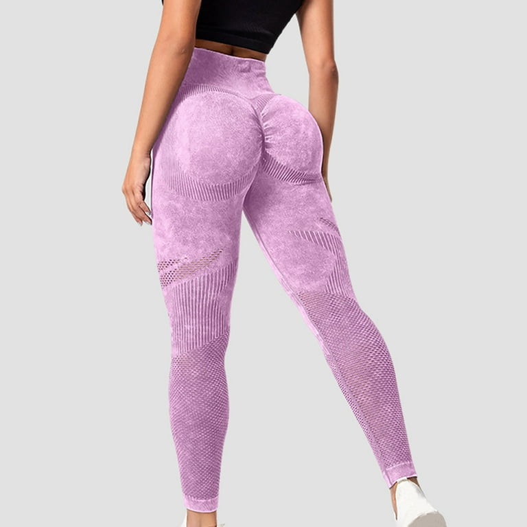 Generic Tie Dye Leggings Seamless Women Fitness Leggings Push Up Booty  Lifting Workout Pants Gym Running Legging(#Tiedye Pink) @ Best Price Online