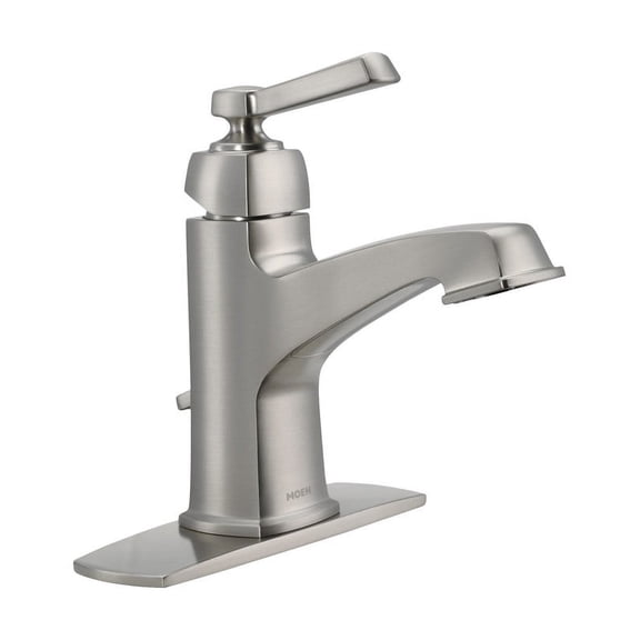 Moen Boardwalk Spot Resist Brushed Nickel One-Handle High Arc Bathroom Faucet