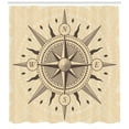 thumbnail image 3 of Ambesonne Compass Shower Curtain, Sea Exploration Theme, 69"Wx75"L, Tan Taupe, 3 of 3