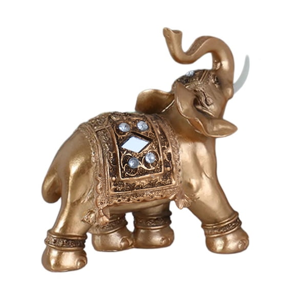 Exquisites Elephant Sculpture Home Decors Gift Resin Craftsmanships Symbolizing Prosperity Good Luck Happiness Artwork