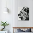 thumbnail image 4 of JRXY  Lion Art Wall Decor Picture: Wildlife Portrait Graphic Artwork Print Painting on Wrapped Canvas  pattern2, 4 of 5