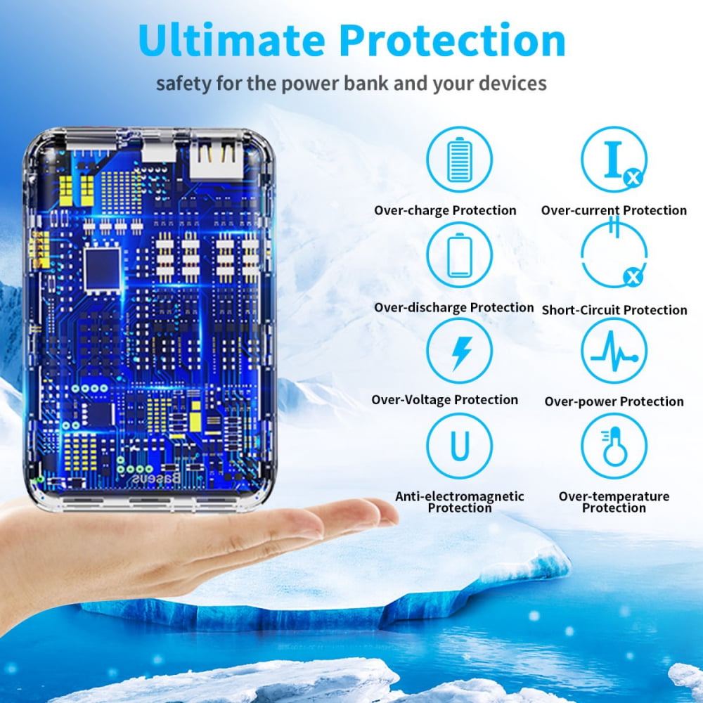 Portable Charger Power Bank 50000mah,Ultra-High Capacity Safer External Cell Phone Battery Pack Compact with High-Performance Cells & 2 USB Output, Smart Charge for Smartphone Black