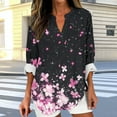thumbnail image 3 of JTZGDY Fall Tops for Women Dressy Casual Oil Painting Printed Long Sleeve V Neck Graphic Oversized Tunic Tshirt Blouse Loose Lightweight Pullover Black#02 M, 3 of 6