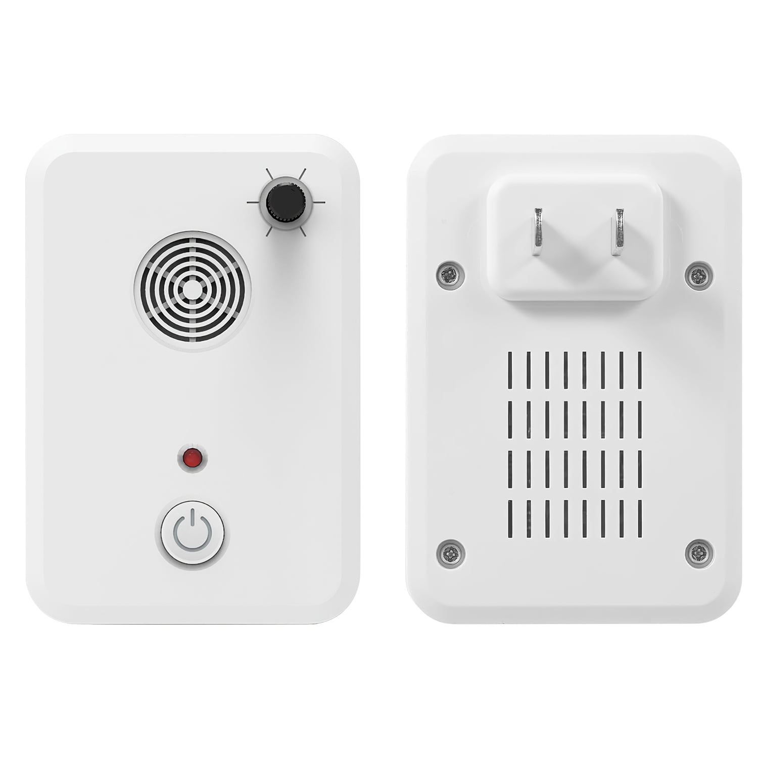 Moclever 4Pcs Ultrasonic Bat Repellent, Plug in Indoor Bird Mouse Repeller with 6 Adjustable Levels for Attic Garage Kitchen Warehouse, White