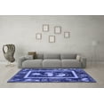 thumbnail image 3 of Ahgly Company Machine Washable Indoor Square Oriental Blue Asian Inspired Area Rugs, 8' Square, 3 of 4