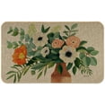 thumbnail image 1 of CounterArt "Fresh Poppies" Indoor/Outdoor Natural Linen Look Floor Mat  29.5" x 17.75", 1 of 7