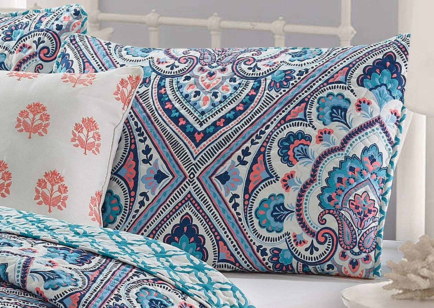 Go-U Harper Lane Universal Home Fashions Quilt, Full/Queen, Blue Merriam Full / Queen Blue Merriam