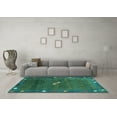 thumbnail image 3 of Ahgly Company Indoor Rectangle Abstract Light Blue Contemporary Area Rugs, 2' x 3', 3 of 4