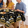 thumbnail image 5 of 3 Pack Graduation Tablecloth,Graduation Decorations Class of 2026 Graduation Party Decorations,54"x108" Black and Gold Plastic Table Cloth Disposable Rectangle for Home,School,Party Supplies, 5 of 7