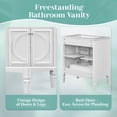 thumbnail image 4 of 36" Bathroom Vanity with Sink, Free Standing Bathroom Vanity Set with Door Shelf & Adjustable Shelf, Wood Storage Cabinet with Soft Close Door for Bathroom, White, 4 of 9