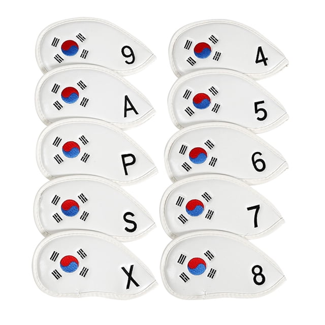 10Pcs Golf Iron Head Covers Set Durable Wear Resistant Golf Club Head Covers