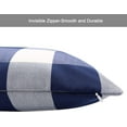 thumbnail image 5 of Buffalo Check Plaid Pillow Covers Decorative Outdoor Throw Pillow Covers 12 x 20 Farmhouse Throw Pillows for Couch Sofa Bed Home Pack of 2 Navy Blue, 5 of 6