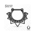 thumbnail image 3 of Septum Piercing Clicker - Heart Tribal Fan All 316L Surgical - 16ga - Sold Each, 3 of 5