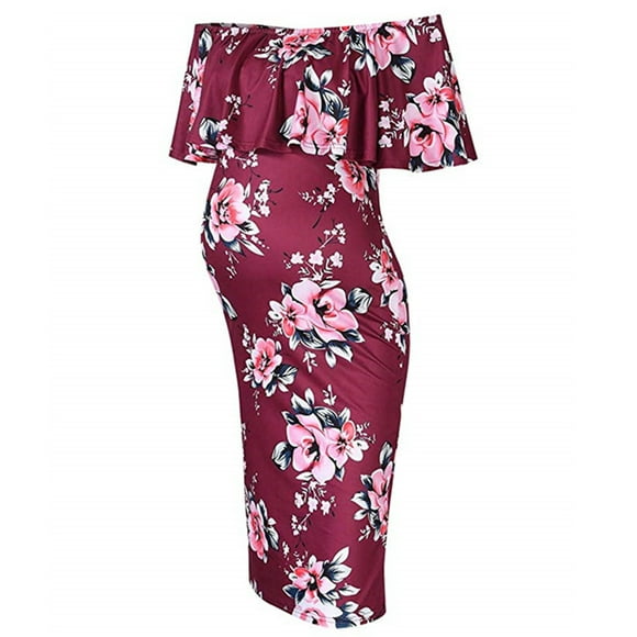 Weiqiqre Dresses for Women Plus Size Women's Sleeveless Print Dress Off Shoulder Casual Maxi Dress