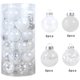 thumbnail image 2 of 24 piezas decoración del día de Navidad 6 cm/2,36 "juego de bolas transparentes de plástico de color juego de bolas pintadas inastillables colgante de árbol de Navidad para el hogar suministros festivos (blanco Rojo Verde Cocina, Decoración y Otros, 2 of 5