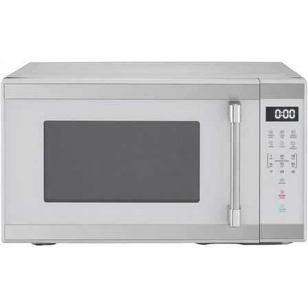 1.1 Cu. ft. 1000 W Mid Size Microwave Oven, 1000W, White Stainless Steel
