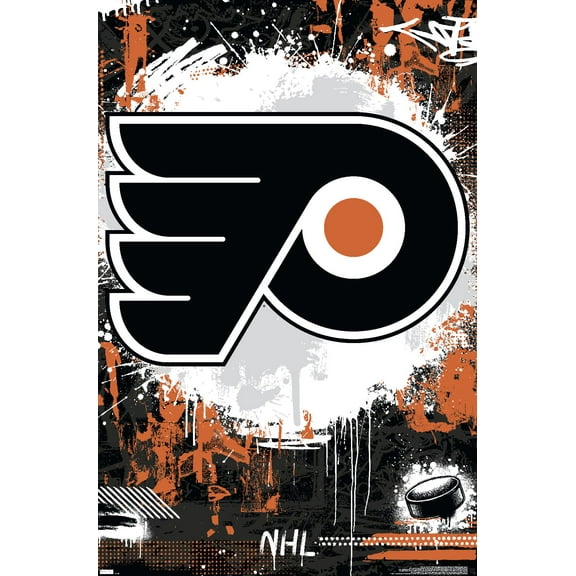 NHL Philadelphia Flyers - Maximalist Logo 23 Wall Poster, 22.375" x 34"